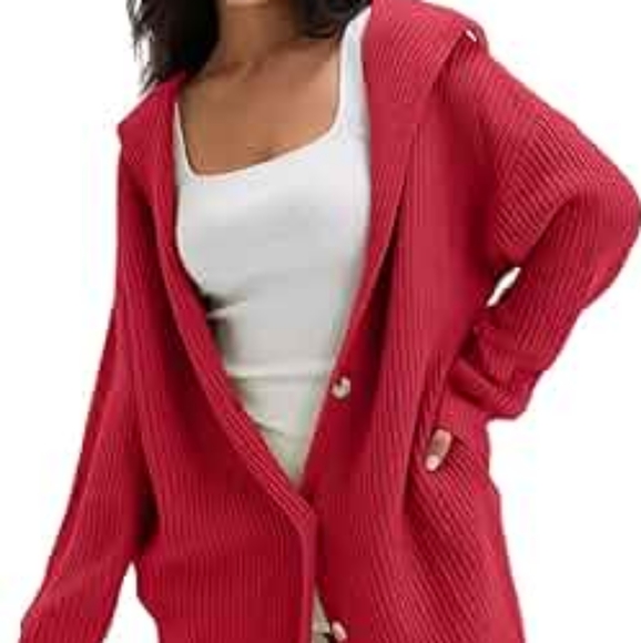 DEEP SELF Women's Long Sleeve Open Front Cardigan 2023 Fall Casual Loose… - Picture 1 of 6